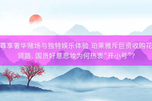 尊享奢华赌场与独特娱乐体验 珀莱雅斥巨资收购花领路, 国货好意思妆为何热衷“开小号”?