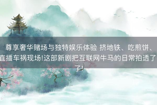 尊享奢华赌场与独特娱乐体验 挤地铁、吃煎饼、直播车祸现场!这部新剧把互联网牛马的日常拍透了!
